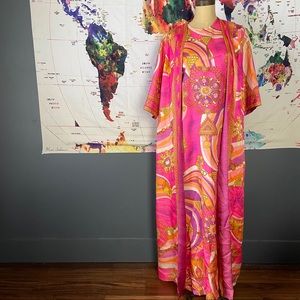 Amazing vintage caftan 60’s Mrs. Robinson maxi